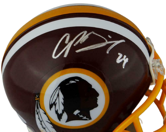 Champ Bailey Washington Redskins Signed Redskins Mini Helmet *Silver (BAS COA)