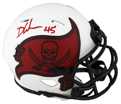 Devin White Tampa Bay Buccaneers Signed Authentic Lunar Speed Mini Helmet (BAS COA)