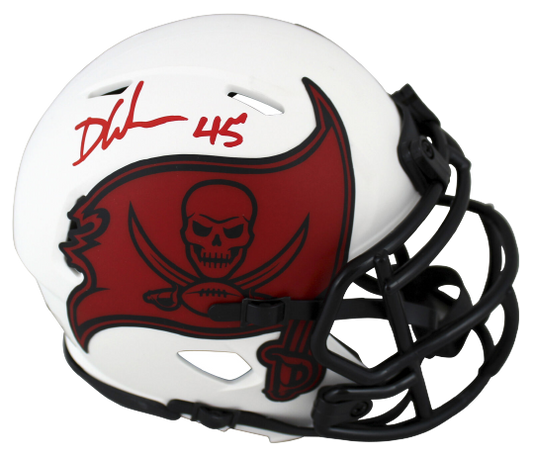 Devin White Tampa Bay Buccaneers Signed Authentic Lunar Speed Mini Helmet (BAS COA)