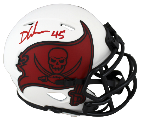 Devin White Tampa Bay Buccaneers Signed Authentic Lunar Speed Mini Helmet (BAS COA)