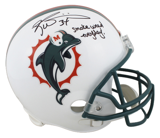 Ricky Williams Miami Dolphins Signed "SWE" Throwback 97-12 Full Size Rep Helmet (BAS COA)