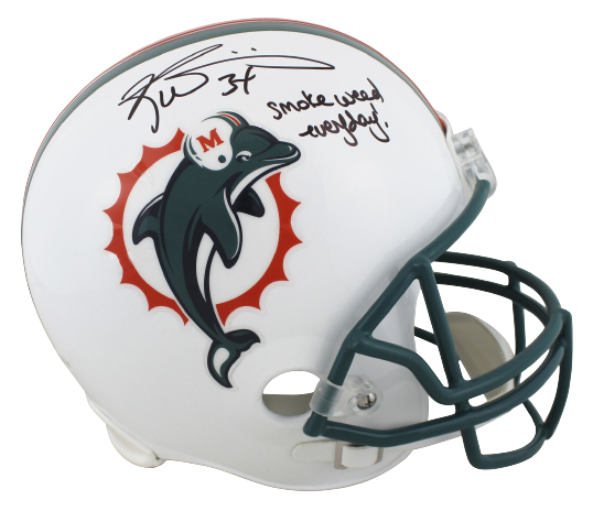 Ricky Williams Miami Dolphins Signed "SWE" Throwback 97-12 Full Size Rep Helmet (BAS COA)
