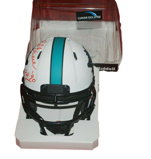 Bob Griese Miami Dolphins Signed Lunar Eclipse Mini Helmet HOF 90 (BAS COA)