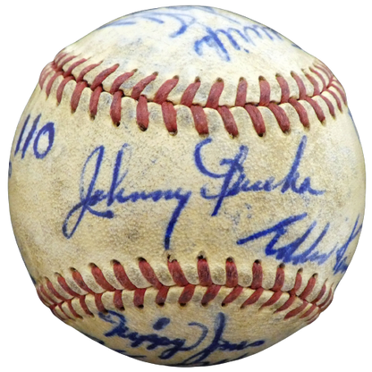 Del Ennis Philadelphia Phillies Signed 1950 Cardinals Phillies Baseball 19 Sigs A52636 (BAS COA)