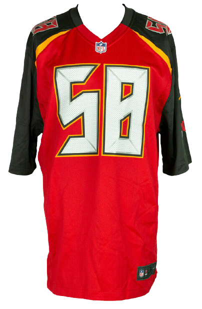 Shaquil Barrett Tampa Bay Buccaneers Signed Red Nike Football Jersey (JSA COA)