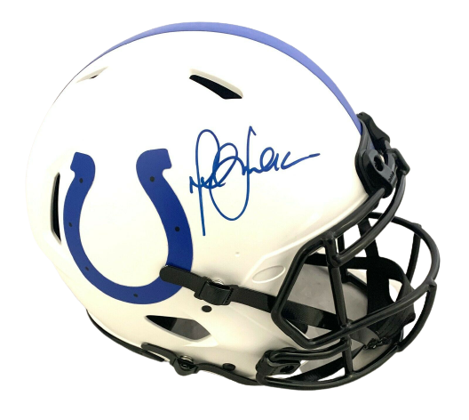 Marshall Faulk Indianapolis Colts Signed Lunar Eclipse Authentic Helmet BAS COA (Baltimore)