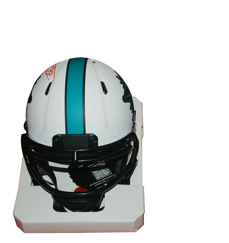 Jayson Taylor Miami Dolphins Signed Lunar Eclipse Mini Helmet (BAS COA)