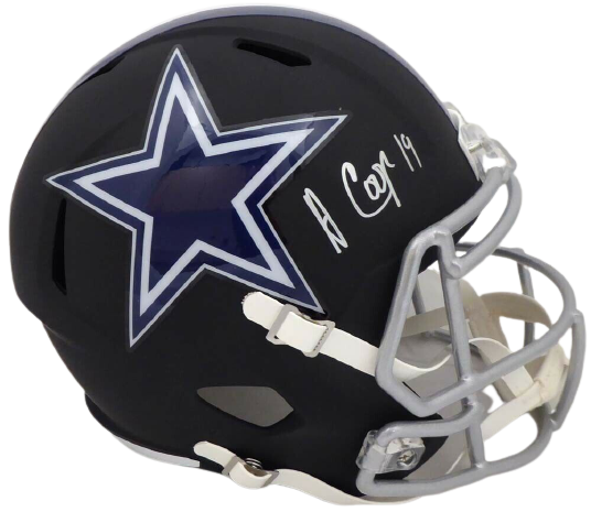 Amari Cooper Dallas Cowboys Autographed Matte Black Full Size Speed Helmet WP301497 (JSA COA)