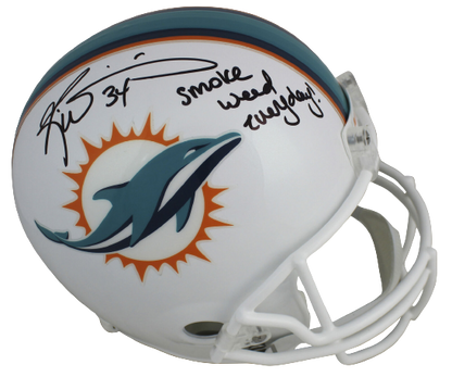 Ricky Williams Miami Dolphins Signed "Smoke Weed Everyday" Full Size Rep Helmet (JSA COA)