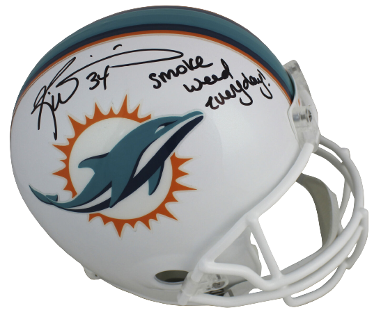 Ricky Williams Miami Dolphins Signed "Smoke Weed Everyday" Full Size Rep Helmet (JSA COA)