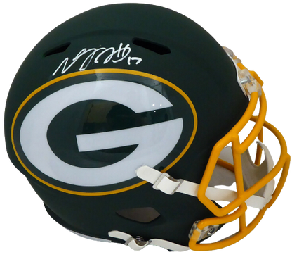 Davante Adams Green Bay Packers Autographed Packers AMP Full Size Helmet (Scuff) T13307 (BAS COA)
