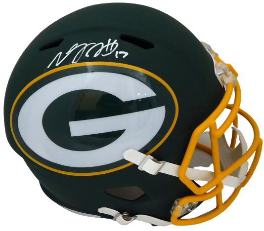 Davante Adams Green Bay Packers Autographed Packers AMP Full Size Helmet (Scuff) T13307 (BAS COA)