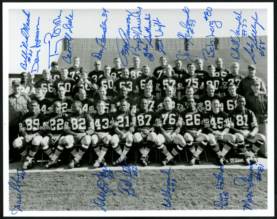 Robinson Dale Green Bay Packers 1966 Packers Autographed Signed 8x10 Photo 19 Sigs A60596 (BAS COA)