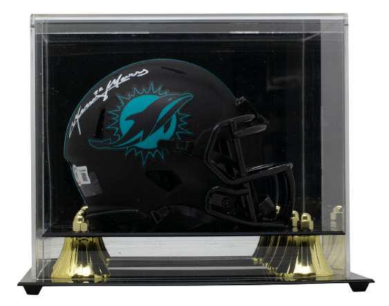 Mercury Morris Miami Dolphins Signed Mini Speed Replica Eclipse Helmet w/Case (BAS COA)