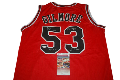 ARTIS GILMORE BULLS COLONELS Denver Nuggets autographed signed JERSEY (JSA COA)