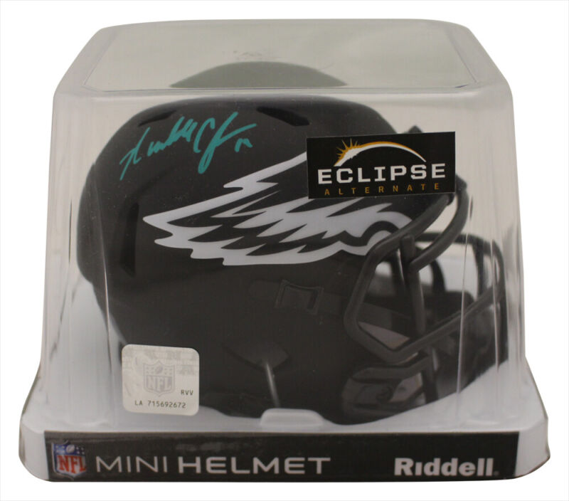 Randall Cunningham Signed Philadelphia Eagles Eclipse Mini Helmet BAS 38875