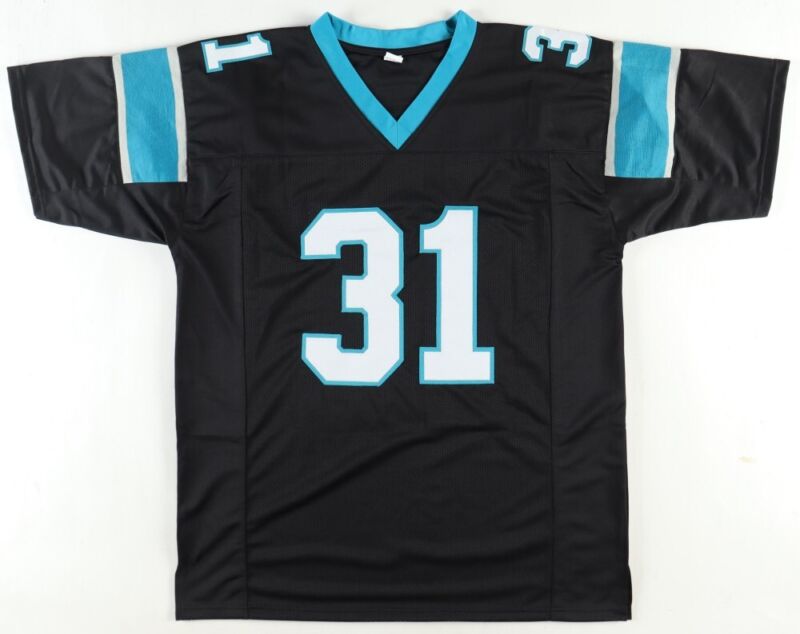 CHARLES TILLMAN SIGNED AUTOGRAPHED CAROLINA PANTHERS CUSTOM JERSEY BECKETT COA