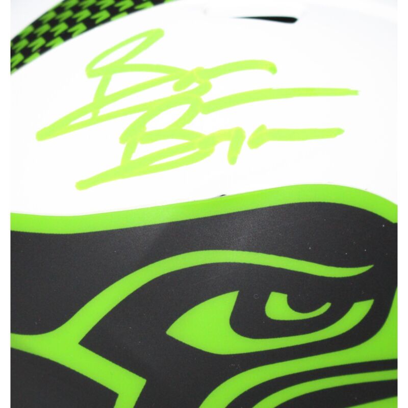 Brian Bosworth Autographed Seattle Seahawks Lunar Mini Helmet BAS 40061