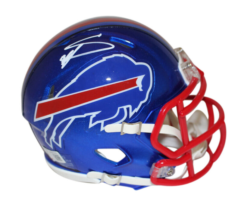 Stefon Diggs Autographed/Signed Buffalo Bills Flash Mini Helmet Beckett 37040