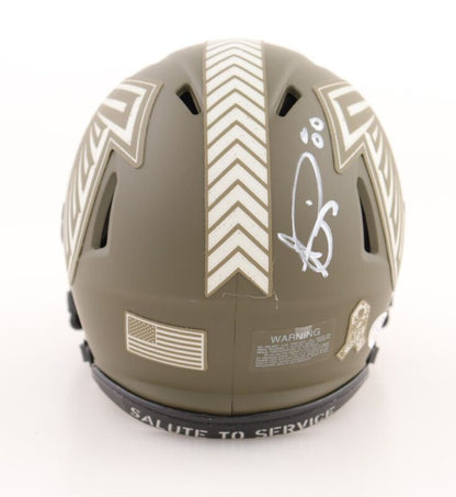 ANDRE RISON AUTOGRAPHED ATLANTA FALCONS SALUTE TO SERVICE MINI HELMET PSA COA