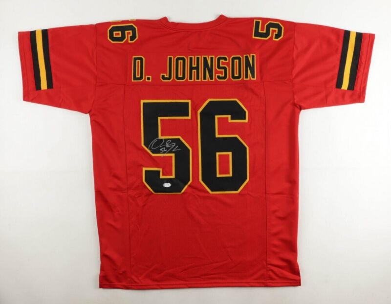 DERRICK JOHNSON SIGNED AUTOGRAPHED KANSAS CITY CHIEFS JERSEY BECKETT COA