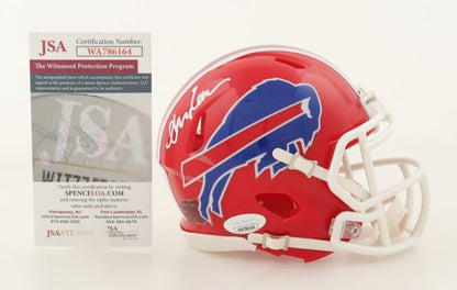 ANDRE REED AUTOGRAPHED BUFFALO BILLS THROWBACK MINI HELMET JSA COA