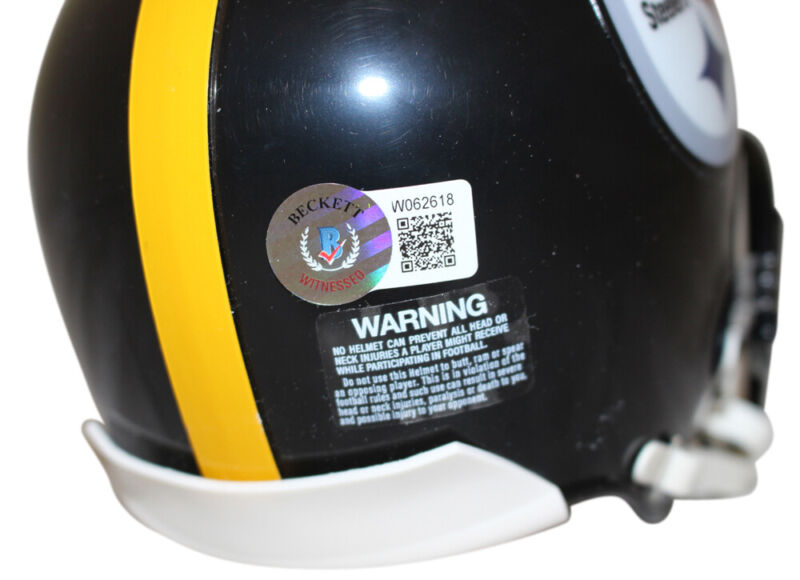 Jack Lambert Autographed Pittsburgh Steelers VSR4 Mini Helmet Beckett 39026