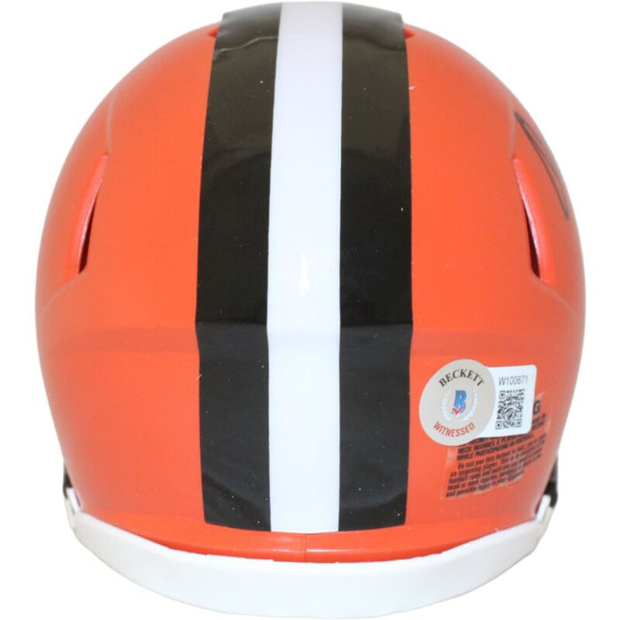 Ozzie Newsome Autographed Cleveland Browns Mini Helmet Beckett 42227