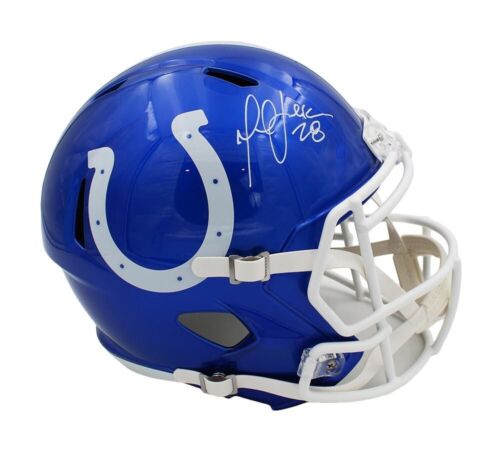 MARSHALL FAULK SIGNED AUTOGRAPHED INDIANAPOLIS COLTS FLASH HELMET JSA COA