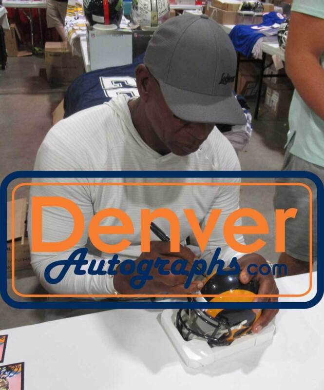 Eric Dickerson Signed Los Angeles Rams 81-99 Speed Mini Helmet HOF BAS 38879