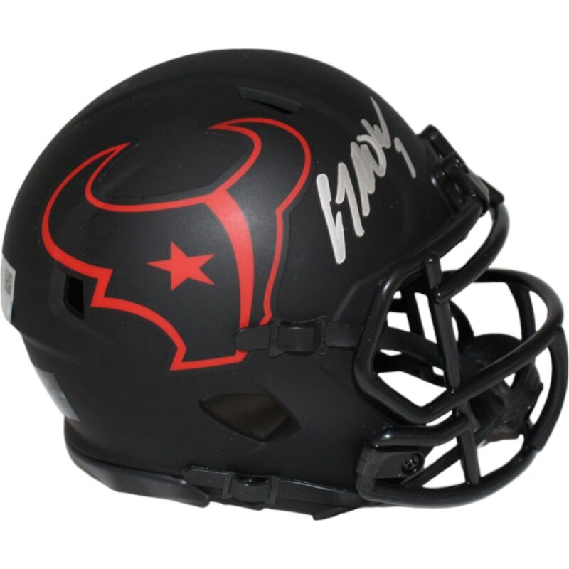CJ Stroud Autographed Houston Texans Eclipse Mini Helmet FAN 42578