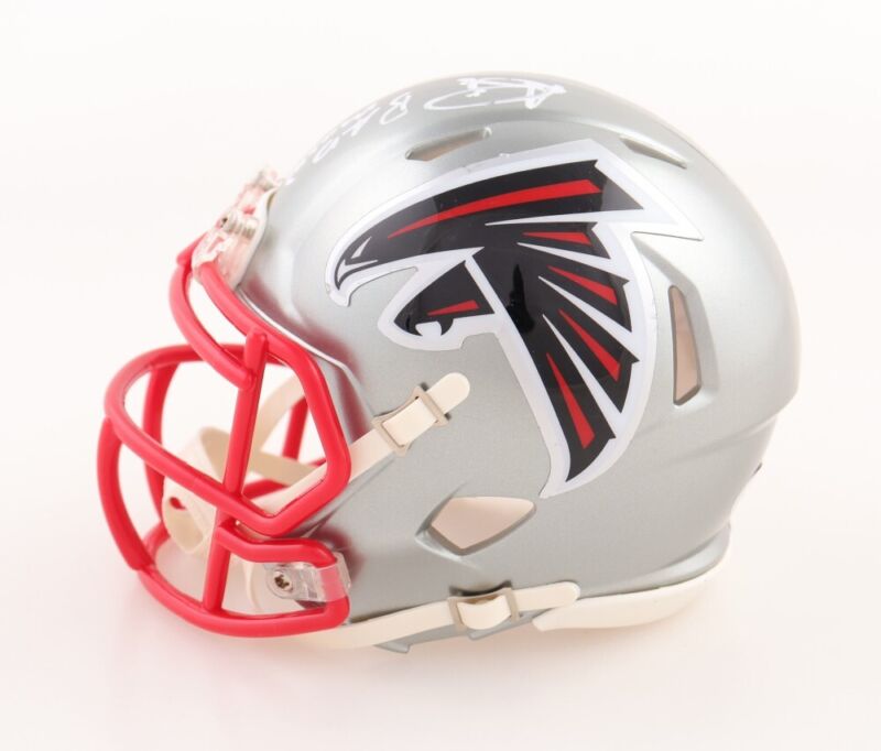 ANDRE RISON "BAD MOON" AUTOGRAPHED ATLANTA FALCONS FLASH MINI HELMET PSA COA