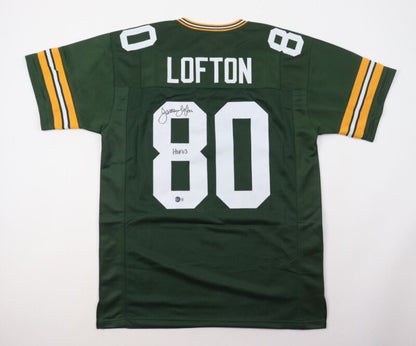 JAMES LOFTON SIGNED AUTOGRAPHED GREEN BAY PACKERS CUSTOM JERSEY BECKETT COA HOF
