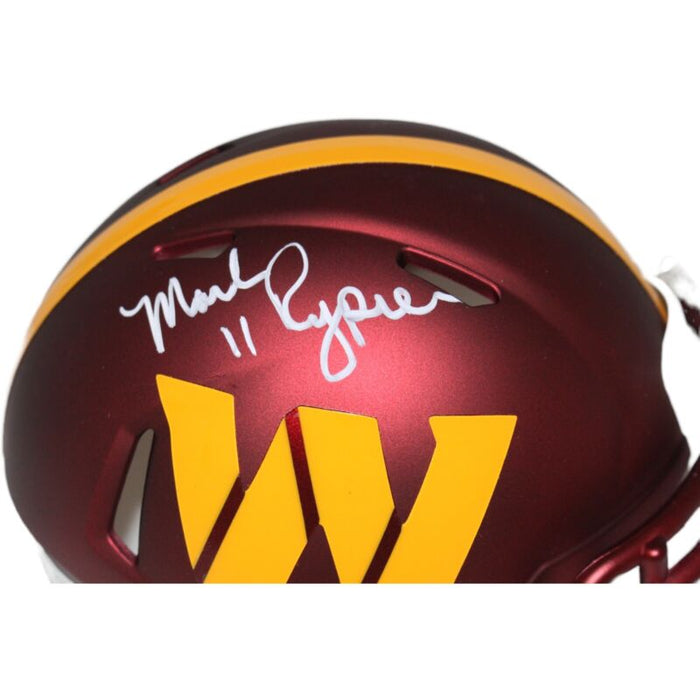 Mark Rypien Autographed Washington Commanders Mini Helmet Beckett 42282