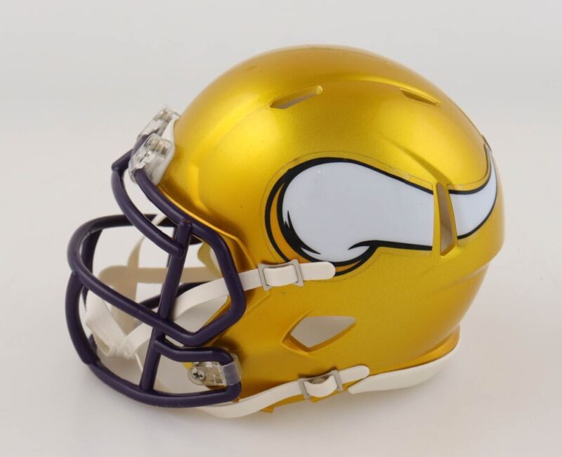 ANTHONY CARTER AUTOGRAPHED MINNESOTA VIKINGS FLASH MINI HELMET JSA COA