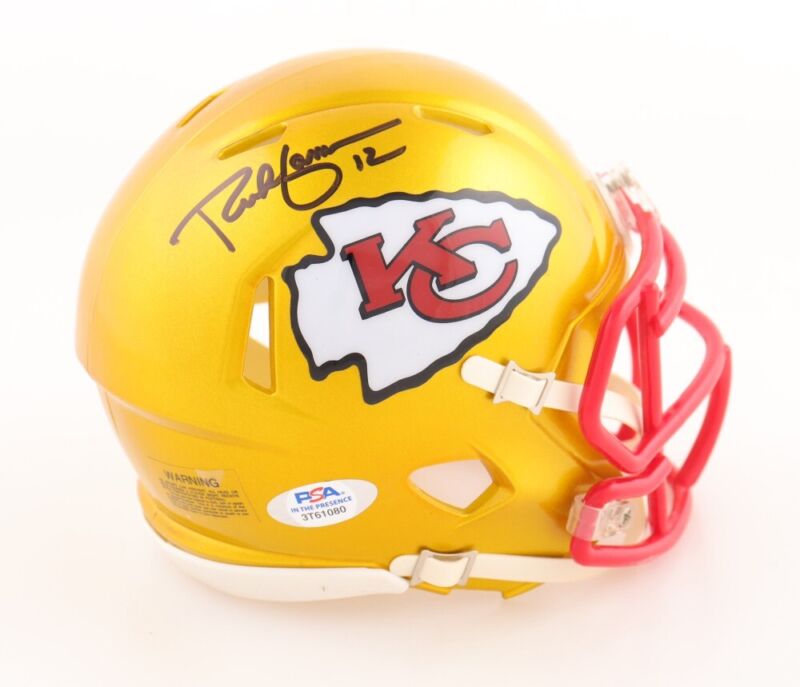 RICH GANNON SIGNED AUTOGRAPHED KANSAS CITY CHIEFS FLASH MINI HELMET PSA COA