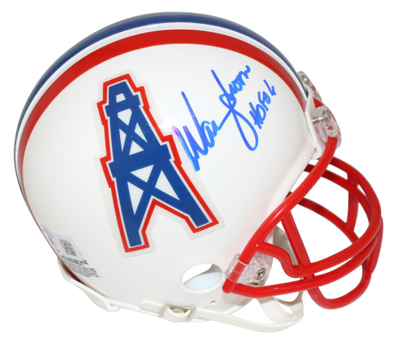 Warren Moon Signed Houston Oilers '81-'98 VSR4 Mini Helmet BAS 40177
