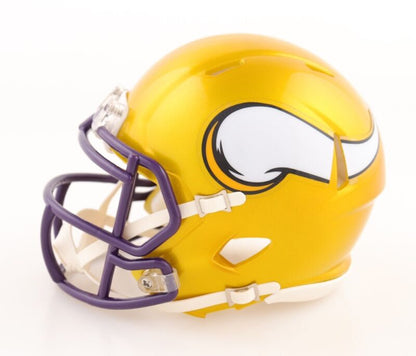 RICH GANNON SIGNED AUTOGRAPHED MINNESOTA VIKINGS FLASH MINI HELMET PSA COA