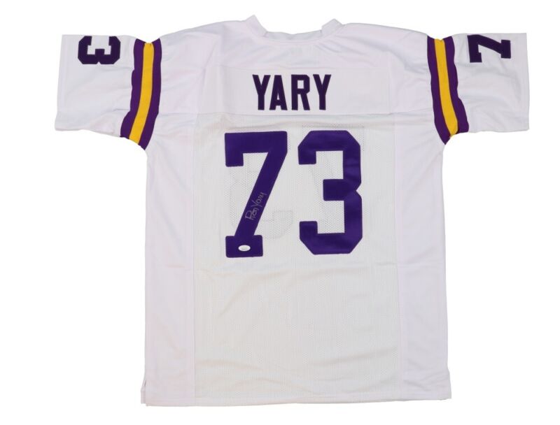 RON YARY SIGNED AUTOGRAPHED MINNESOTA VIKINGS CUSTOM JERSEY JSA COA