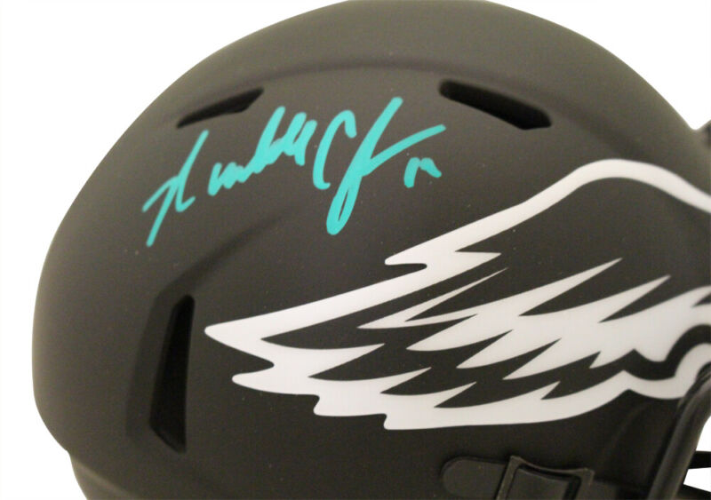 Randall Cunningham Signed Philadelphia Eagles Eclipse Mini Helmet BAS 38875