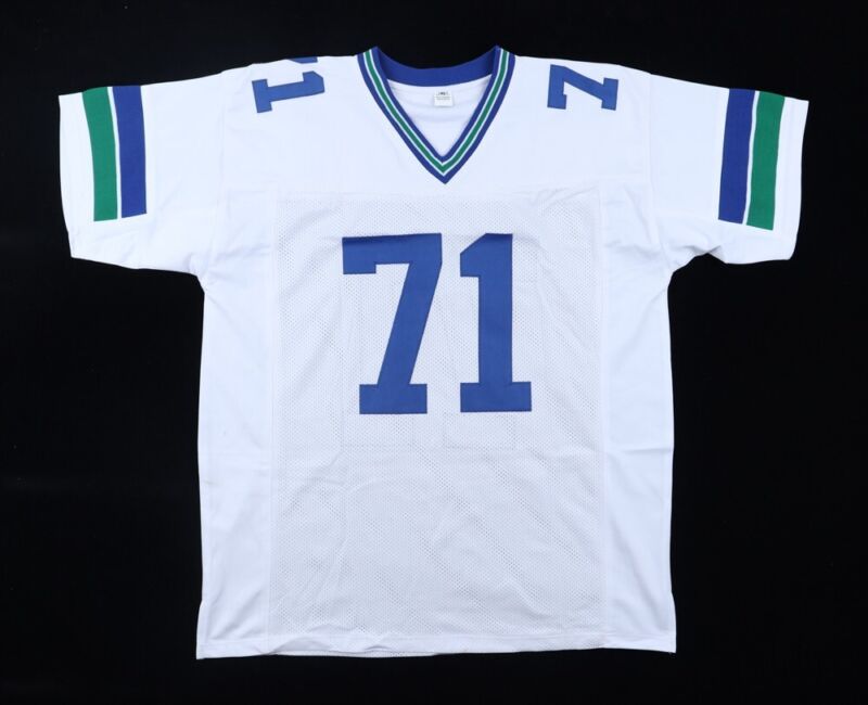 WALTER JONES SIGNED AUTOGRAPHED SEATTLE SEAHAWKS CUSTOM JERSEY JSA COA