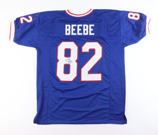 DON BEEBE SIGNED AUTOGRAPHED BUFFALO BILLS CUSTOM JERSEY JSA COA