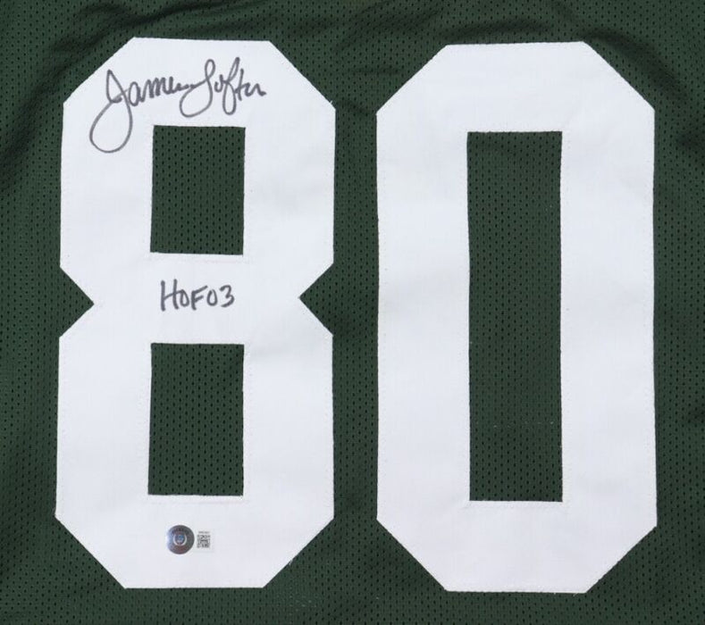 JAMES LOFTON SIGNED AUTOGRAPHED GREEN BAY PACKERS CUSTOM JERSEY BECKETT COA HOF