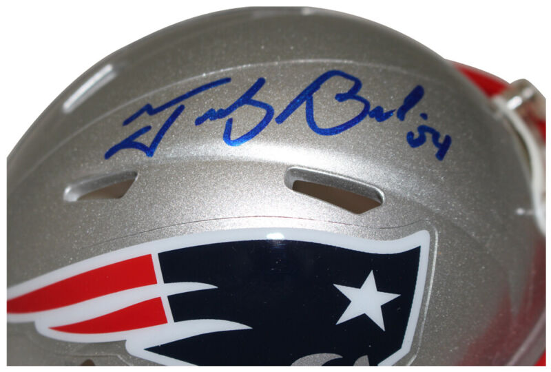 Tedy Bruschi Autographed New England Patriots Speed Mini Helmet Beckett 37011