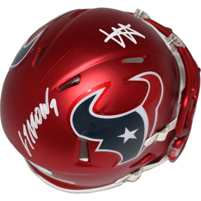 CJ Stroud Will Anderson Signed Houston Texans Blaze Mini Helmet FAN 42575