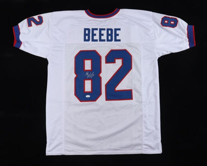 DON BEEBE SIGNED AUTOGRAPHED BUFFALO BILLS CUSTOM JERSEY JSA COA