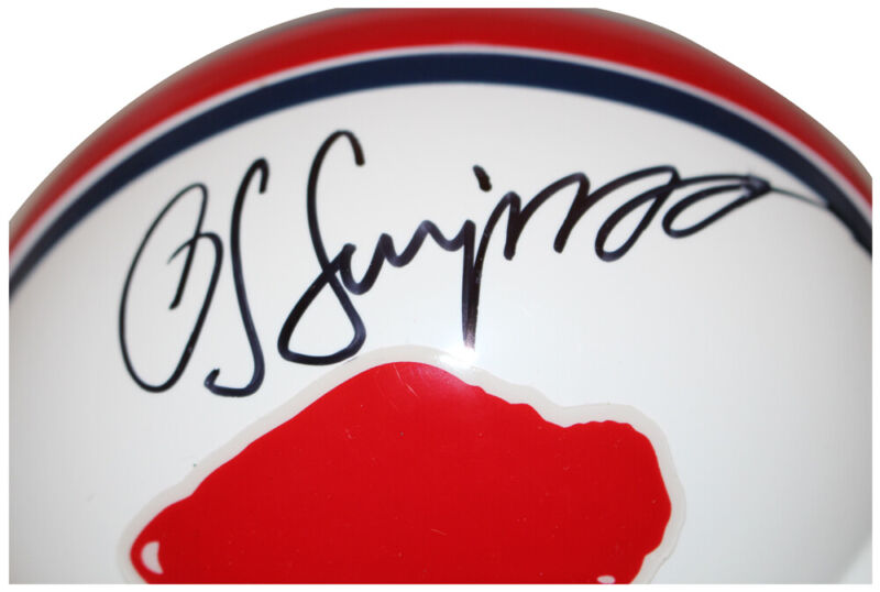 O.J. Simpson Autographed Buffalo Bills VSR4 1965-73 Mini Helmet JSA 36660