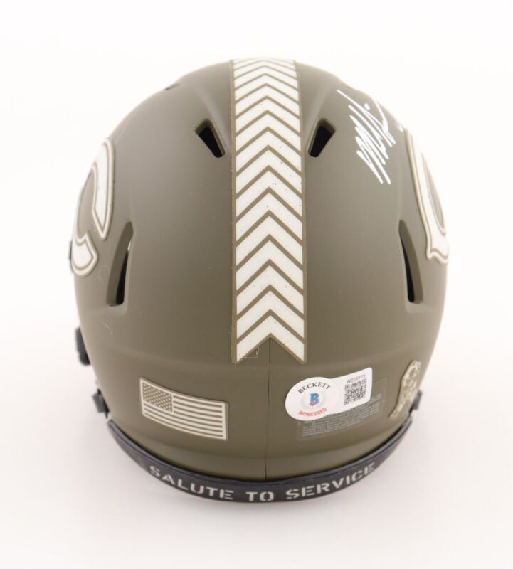 MIKE SINGLETARY SIGNED AUTOGRAPHED CHICAGO BEARS STS MINI HELMET BECKETT COA