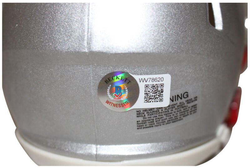 Tedy Bruschi Autographed New England Patriots Speed Mini Helmet Beckett 37011