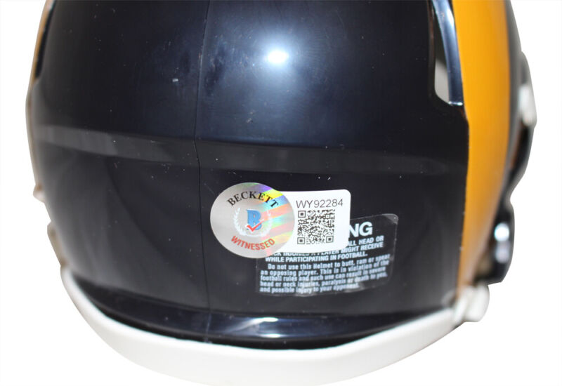 Eric Dickerson Signed Los Angeles Rams 81-99 Speed Mini Helmet HOF BAS 38879